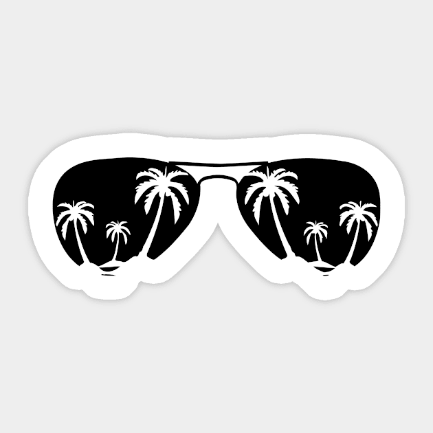 Palm Tree Sunglasses Sticker by CuteSyifas93